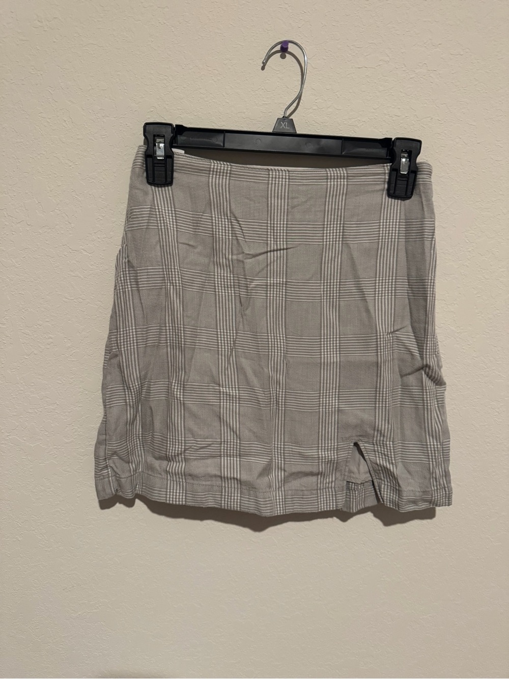 Abercrombie & Fitch Gray Plaid Mini Skirt